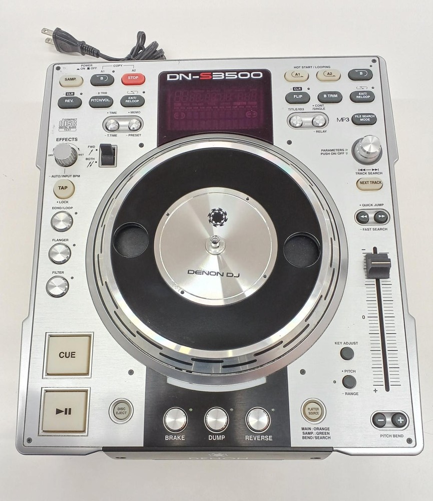 Denon DN-S3500 Professional DJ CD/MP3 Player Direct Drive Platter Scratch Effect