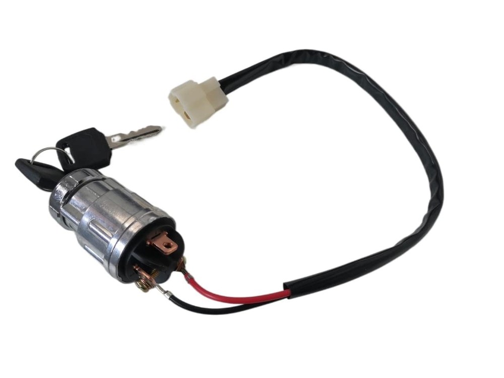 JOEEGO Ignition Starter Switch Assembly Compatible with Silvery White