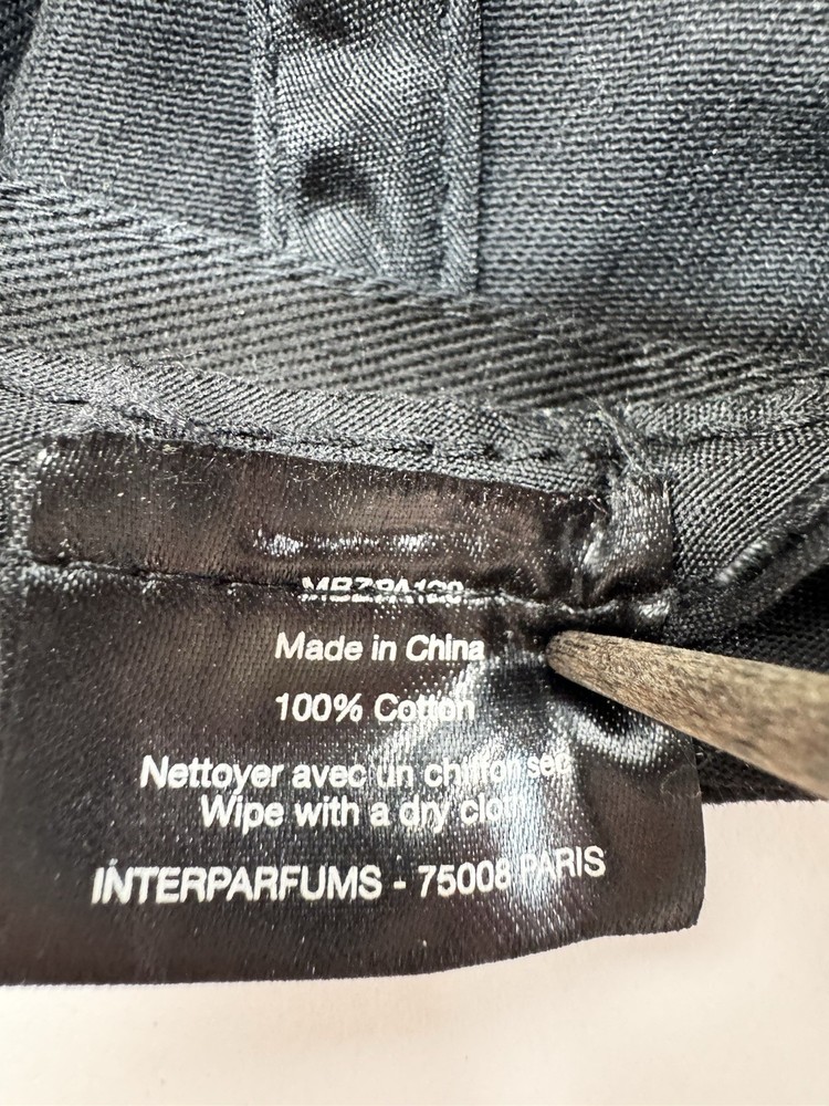 Montblanc Parfums Slideback Hat Black One Size Solid Adjustable Blank