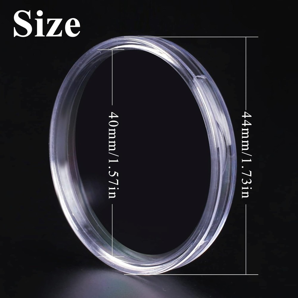Protective 60P Coin Capsules with Adjustable Gaskets for Various Coin Sizes