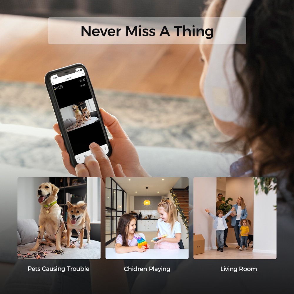 2K Indoor Security Camera WIFI PIR Night Vision Cloud Storage App Control P160