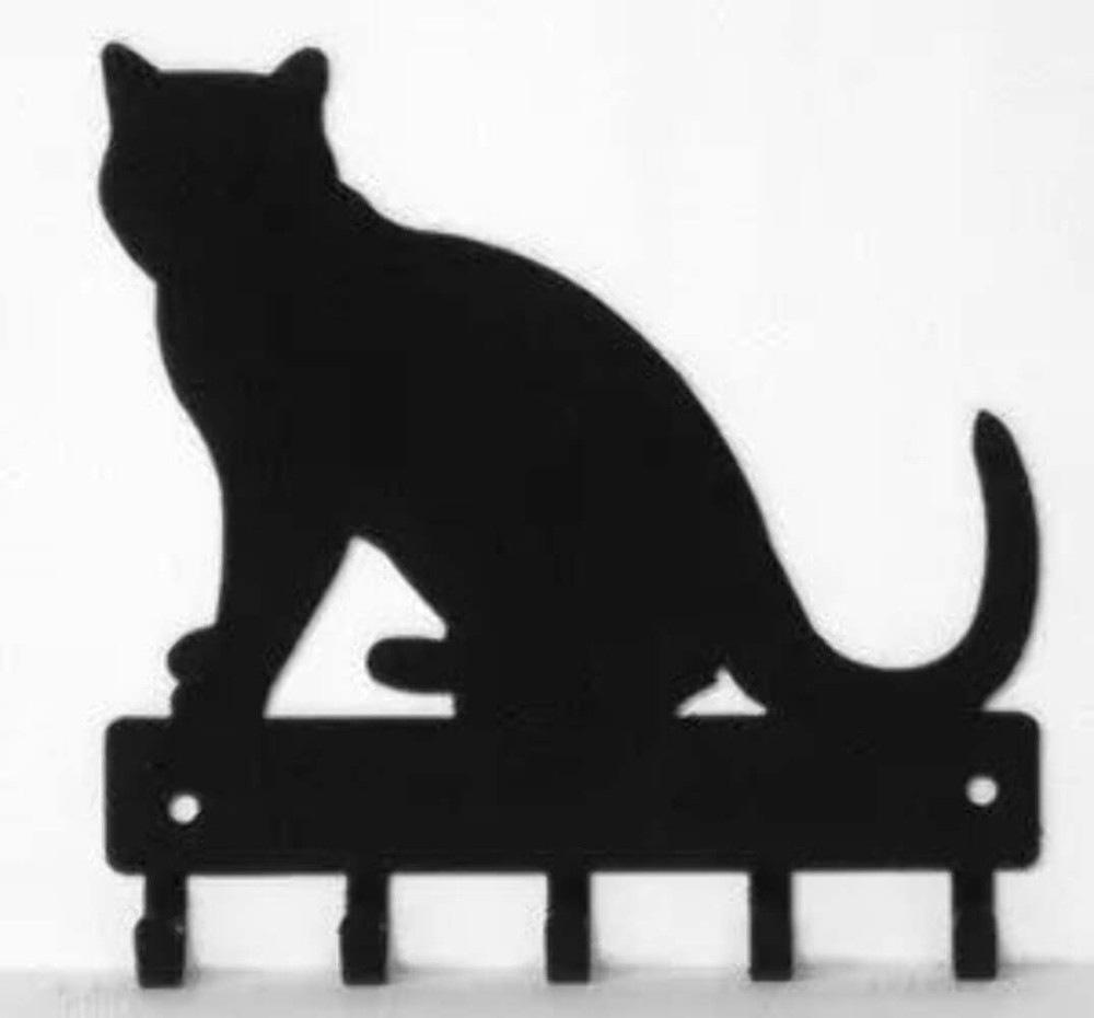 Cat #08 Key Rack with 5 Hooks Made in America