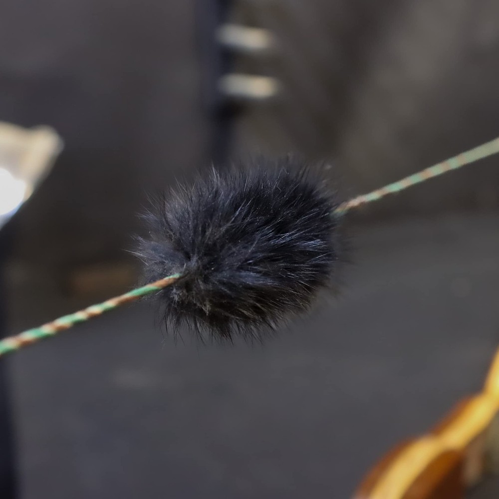 Bow String Dampener, Rabbit Fur String Silencer for Recurve, Longbow