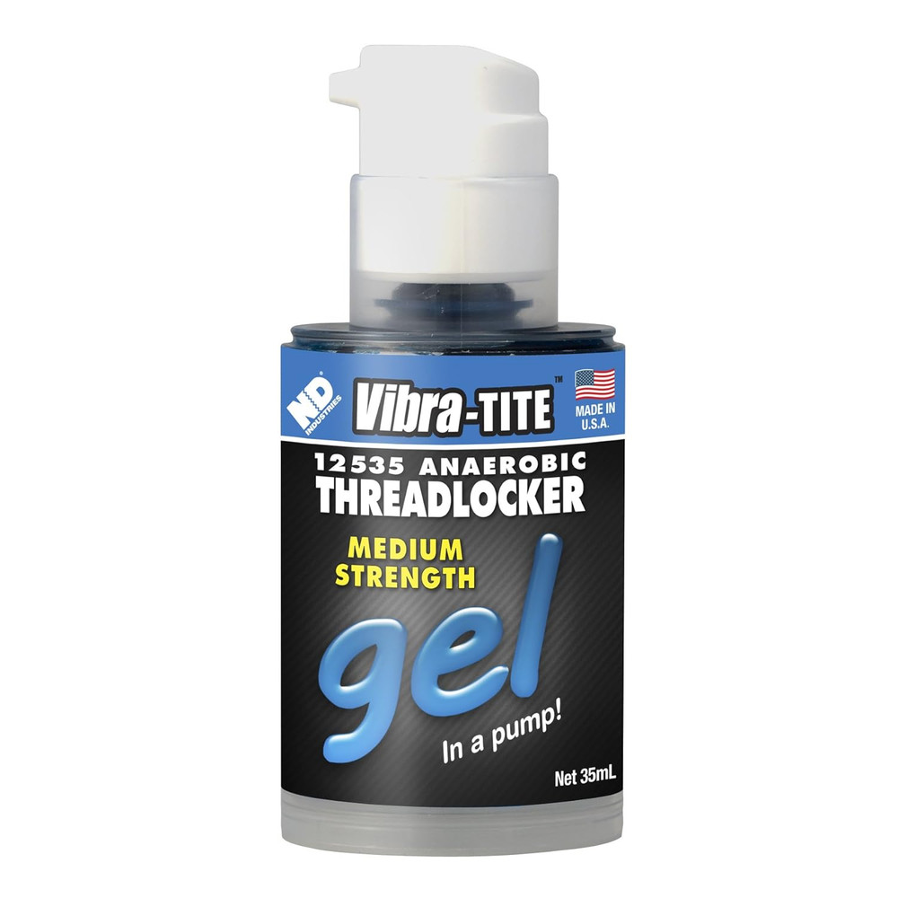 Medium Strength Gel Threadlocker 12535, 35ml Pump, Removable, Blue
