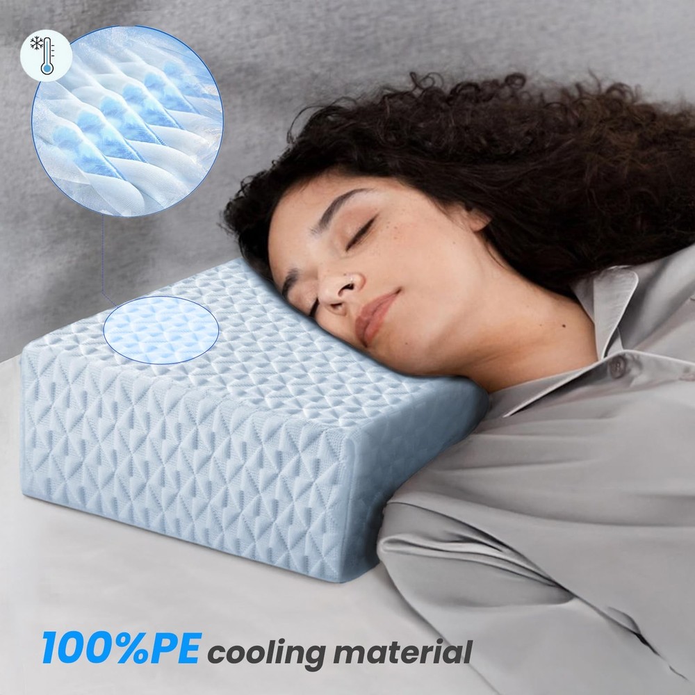 Cube Pillow Pro for Side Sleepers Memory Foam Bed Pillow Soft Pillow Supporti...