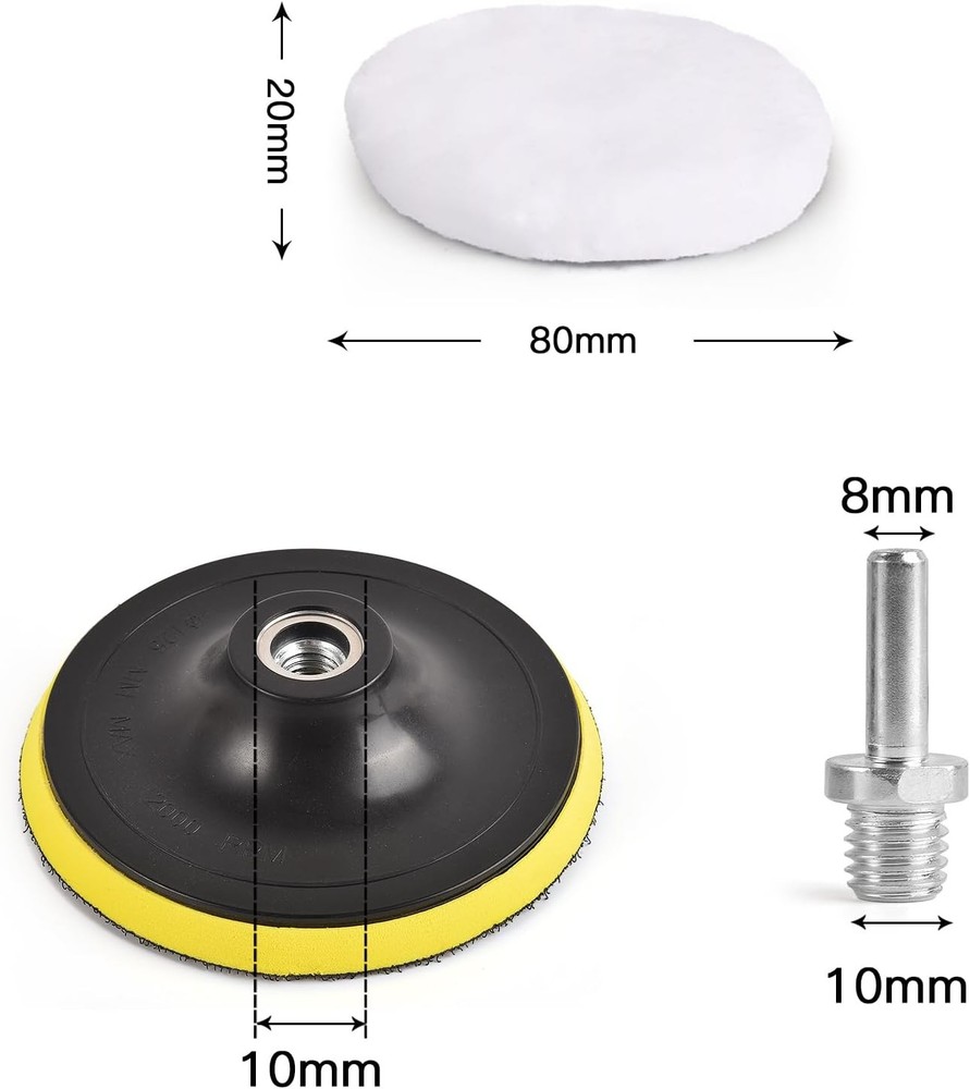 Wool Buffing Polishing Pad Drill Attachment