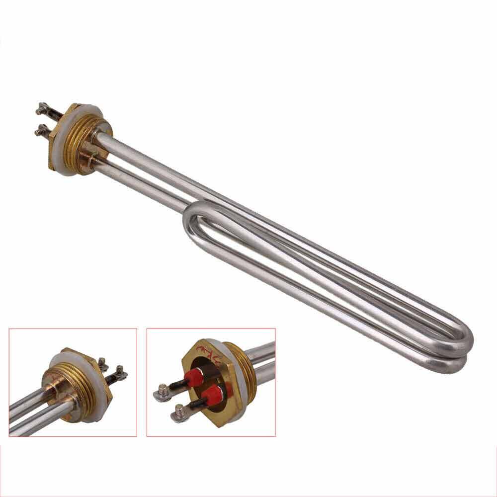 3000W AC 220V Stainless Steel Heating Element Electrical Water Heater Tube 1"BSP