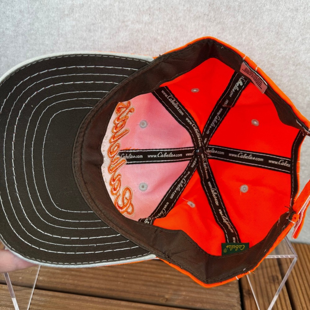 Cabelas Legendary Womens Hunter Orange Embroidered Adjustable Hat Cap NWT