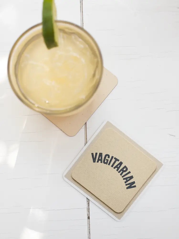 Handmade Coaster: Proud Vagitarian