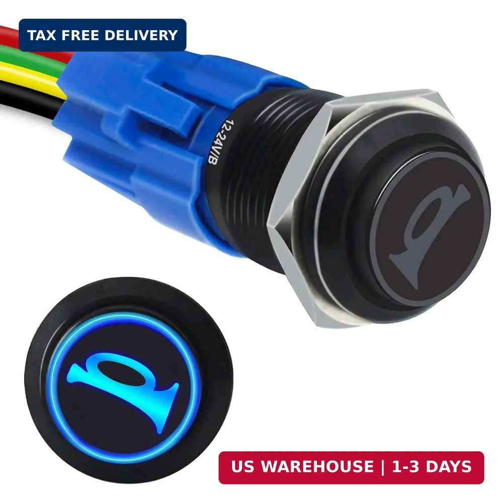 Horn Button, Momentary Push Button Switch, Horn Switch for Car Modification, Pus