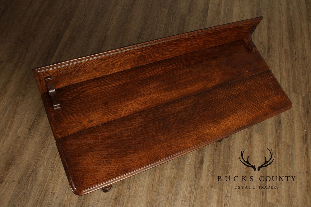 Antique Victorian Carved Oak Server