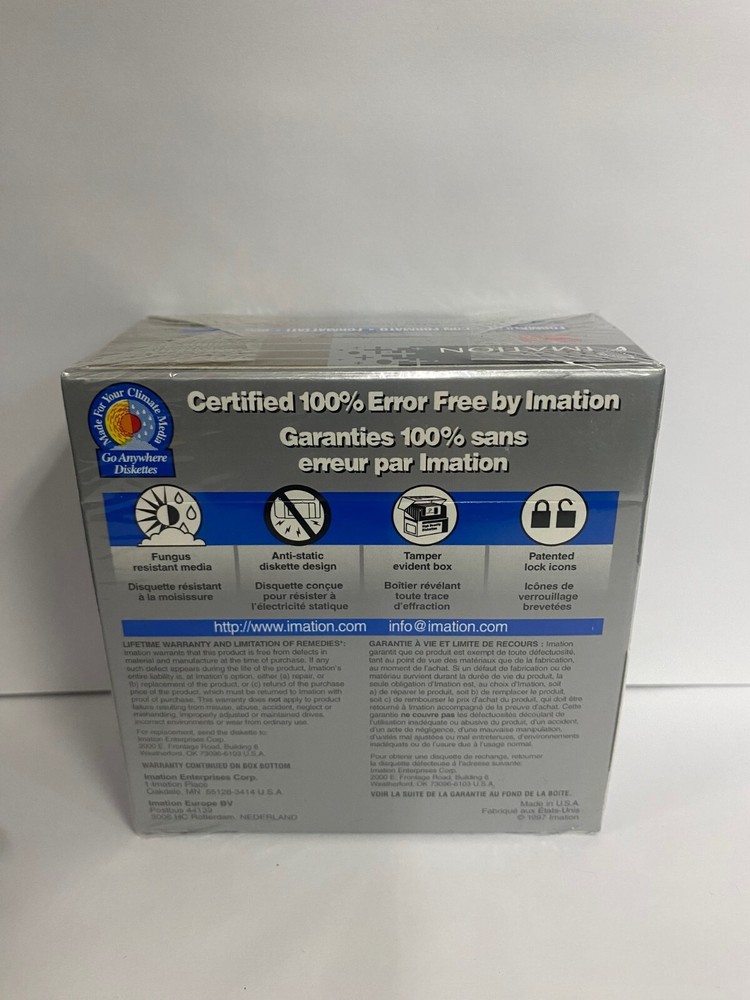 3M IMATION High Density Diskettes 1.44MB 3.55” 10 Pack Sealed