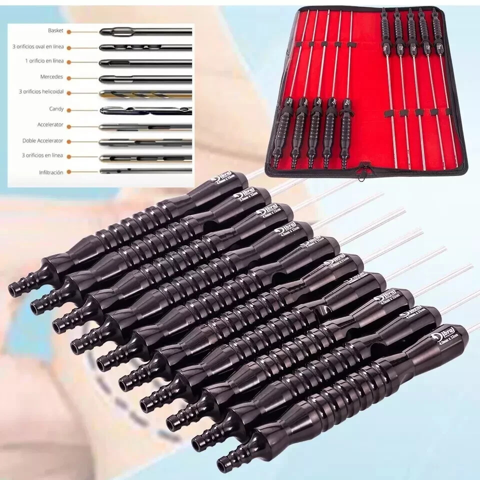 Black & Black Type Fixed handle Cannula 10 Pcs Set