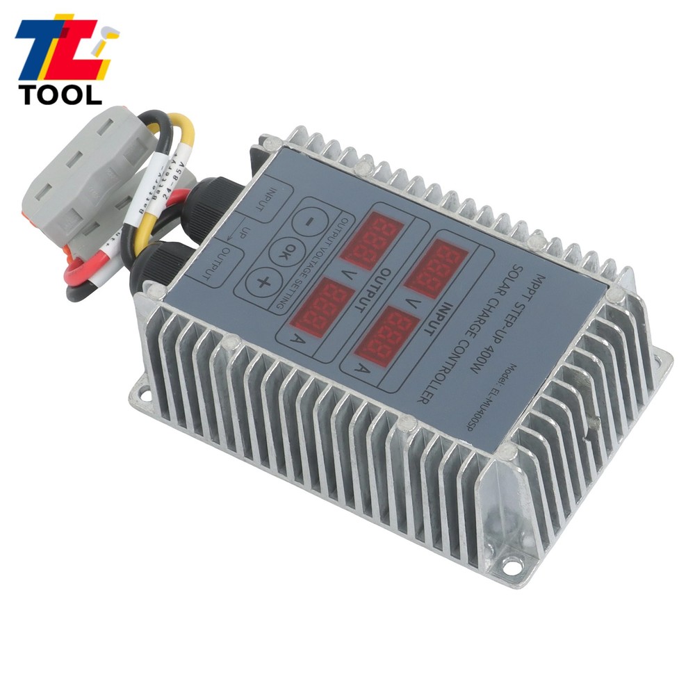400W MPPT Solar Charge Controller 24-85V Boost Waterproof LED Adjustable