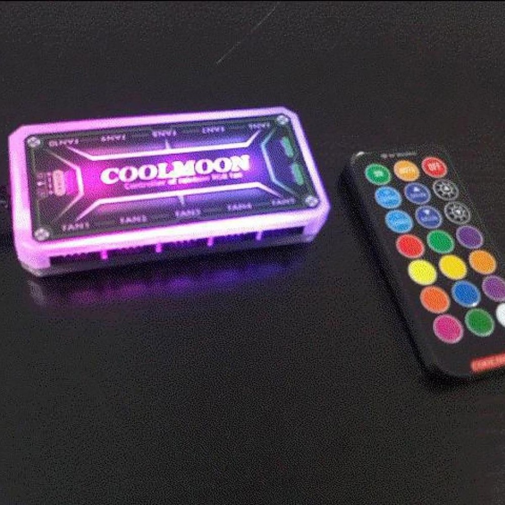 RGB Fan Controller Remote Control Computer Case PC Cooler Chassis Silent Fan Hub