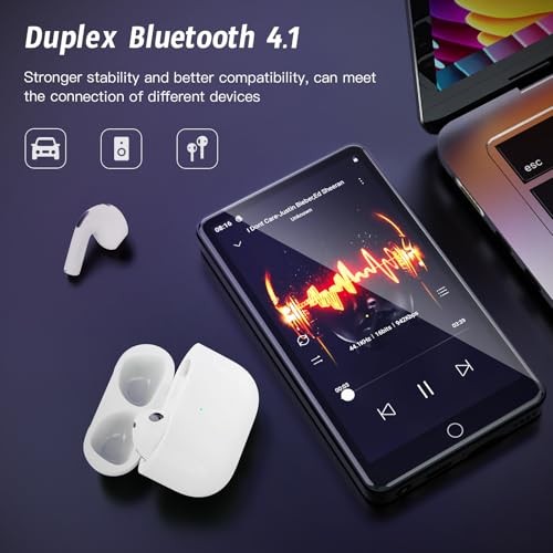 144GB MP3 Player with WiFi & Bluetooth, 4.02” IPS HD Touch Screen, MP4 Black