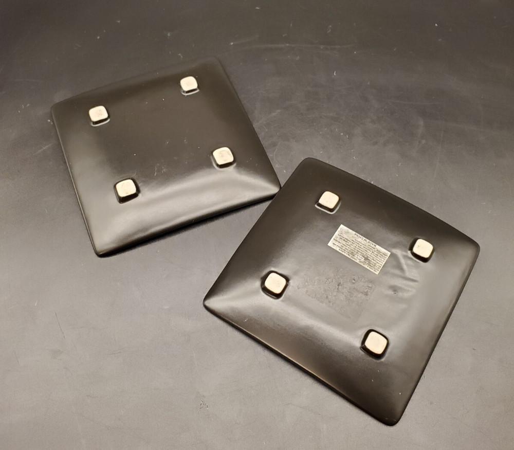 Matte Black Square Candle Plates