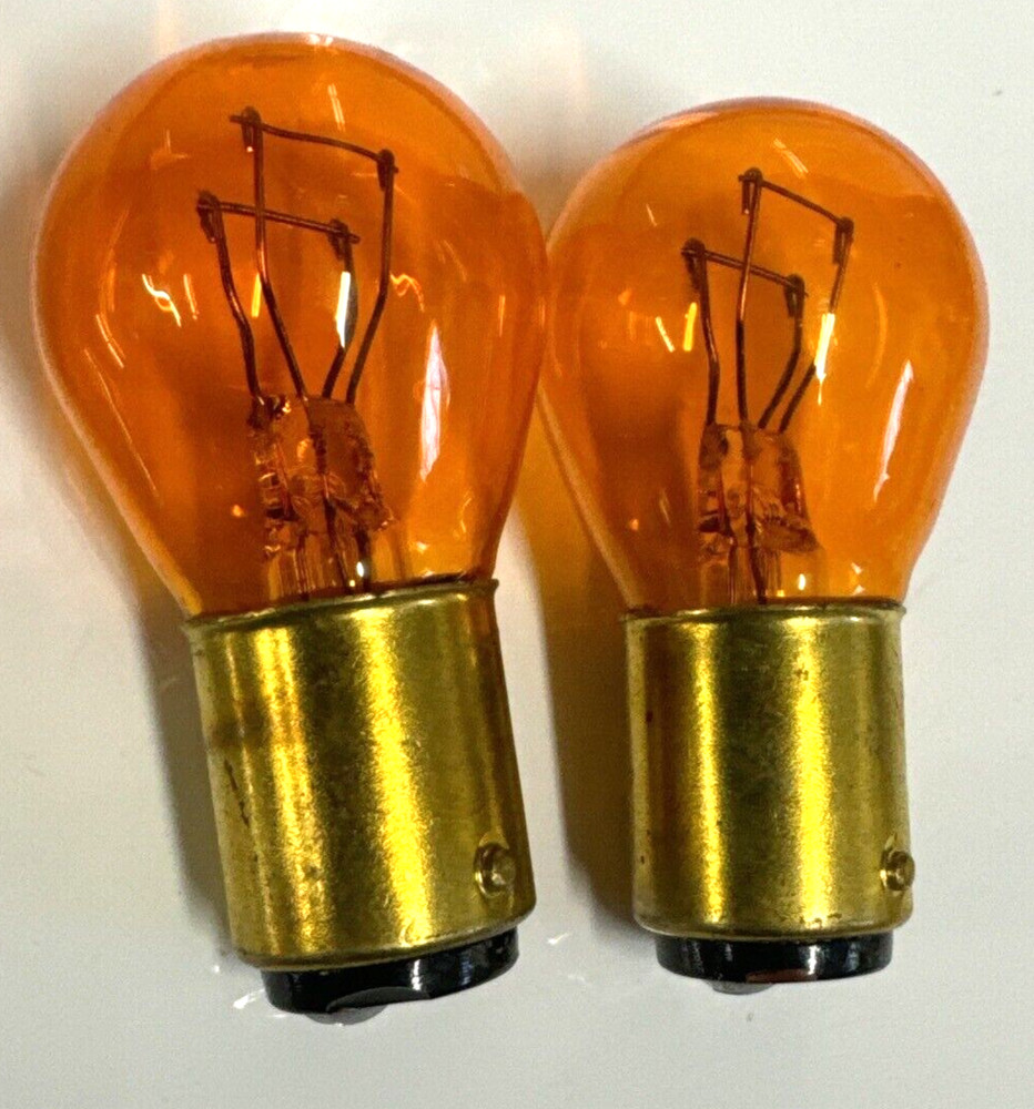 2x -2357NA Automotive Light Bulb-NOS Super Dark Amber!!  Nice Glow