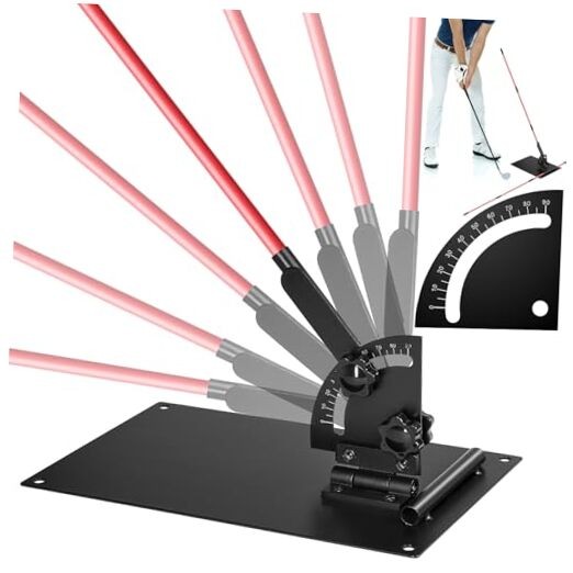 Pro Golf Alignment Sticks Holder – Adjustable Swing Plane Trainer with Scale