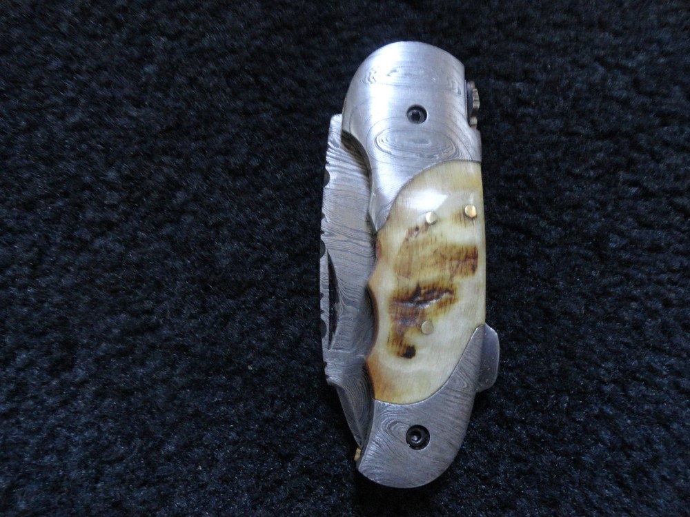 damascus folding knife handmade