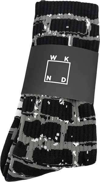 WKND BRICK CREW SOCK BLACK
