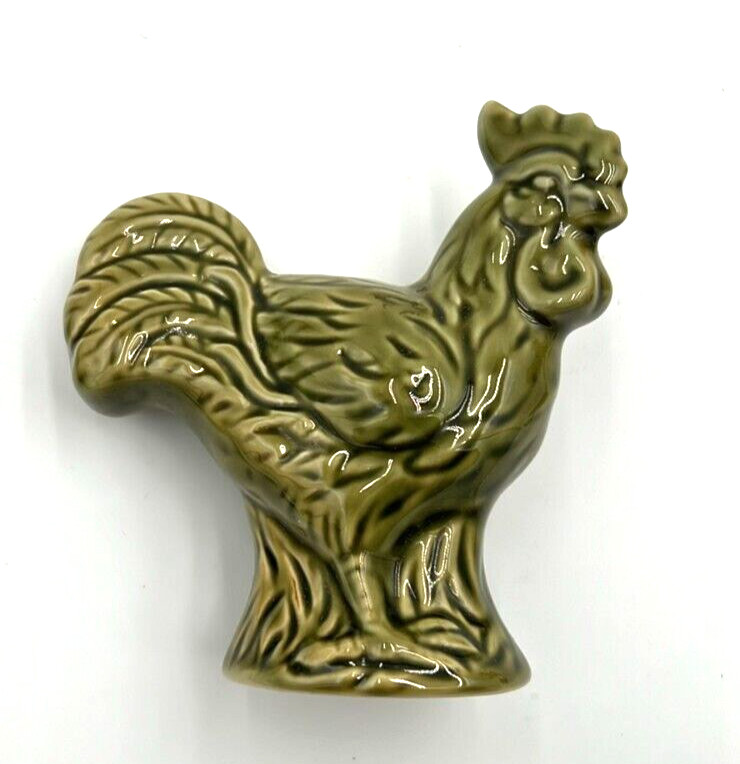 Green Rooster Retro Ceramic Salt & Pepper Set