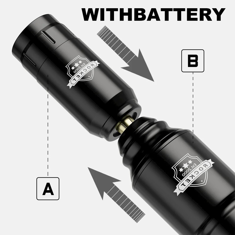 Wireless Tattoo Kit Mini Rocket Machine Battery Case Needle Power Ink Rotary