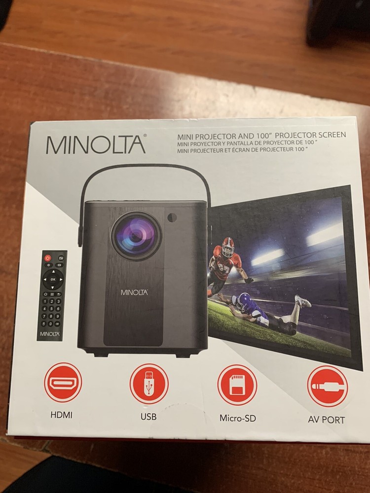 Minolta MN674 Portable Projector Bundle Pack With 100 Inch Screen