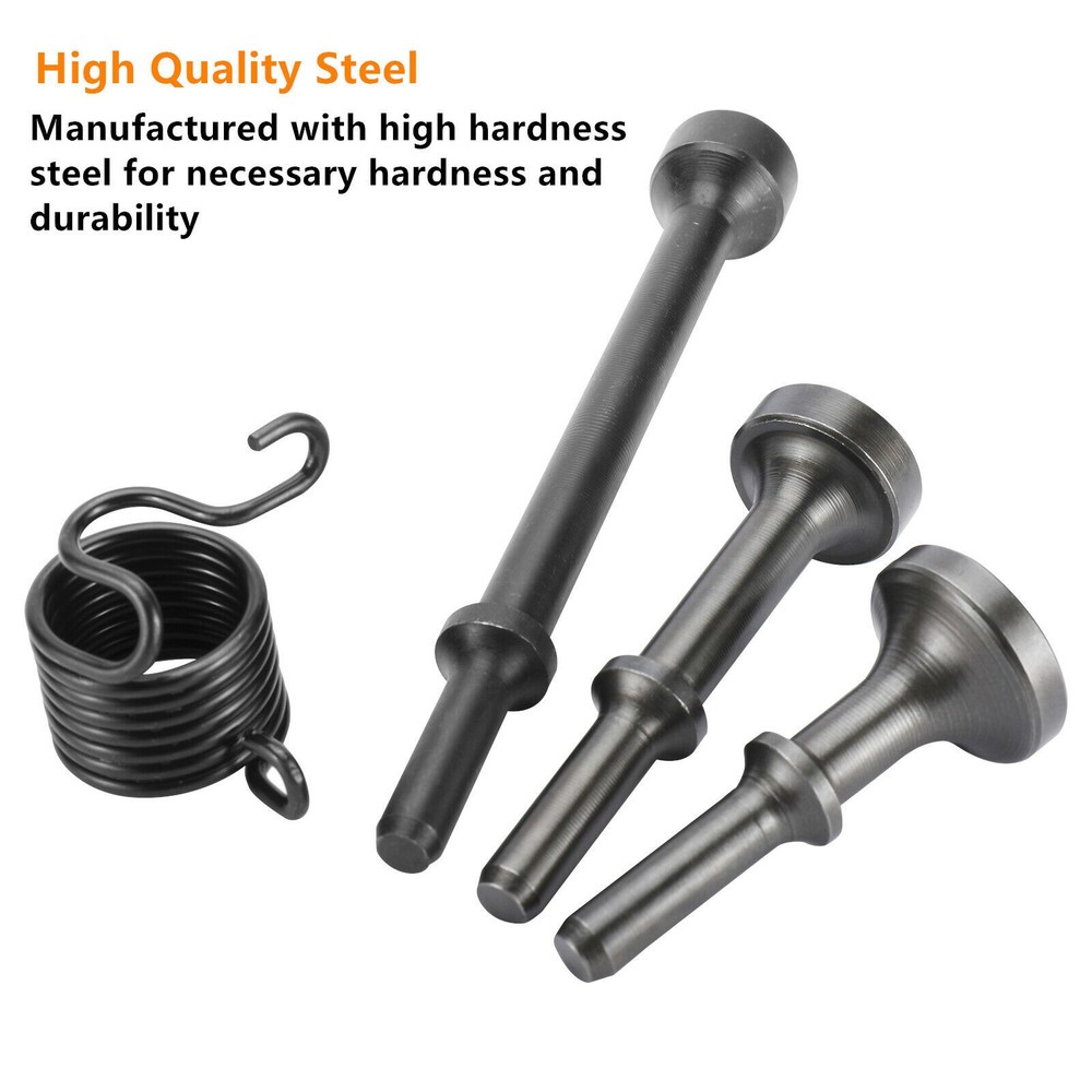 4Pcs Smoothing Pneumatic Air Hammer Pneumatic Chisel Bits Tools Kit with Spring