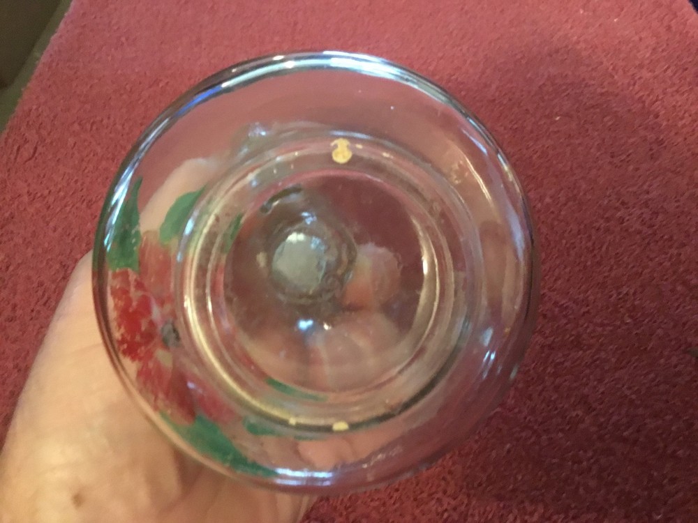 Painted Glass Cruet w / Stopper