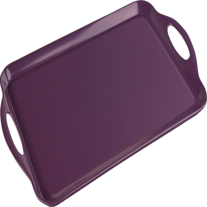 Reston Lloyd Calypso Basics Melamine Serving Ottoman Tray Handles Rectangular