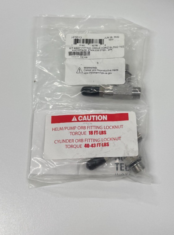 SeaStar HF6013 ORB-6 Horizontal Bleed Tee Fitting