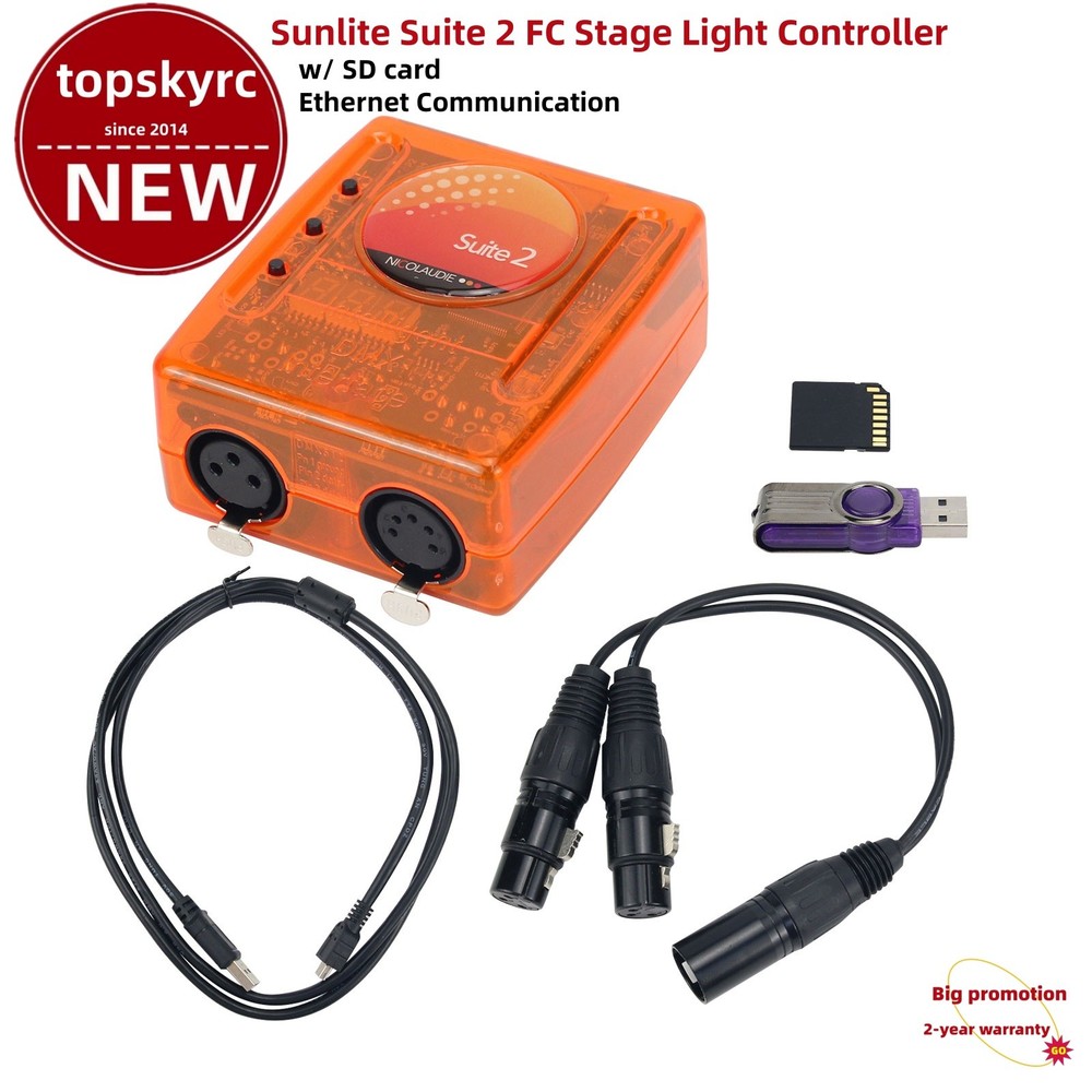 Sunlite Suite 2 FC USB Interface Stage Light Controller 3-Core 5-Core Ethernet