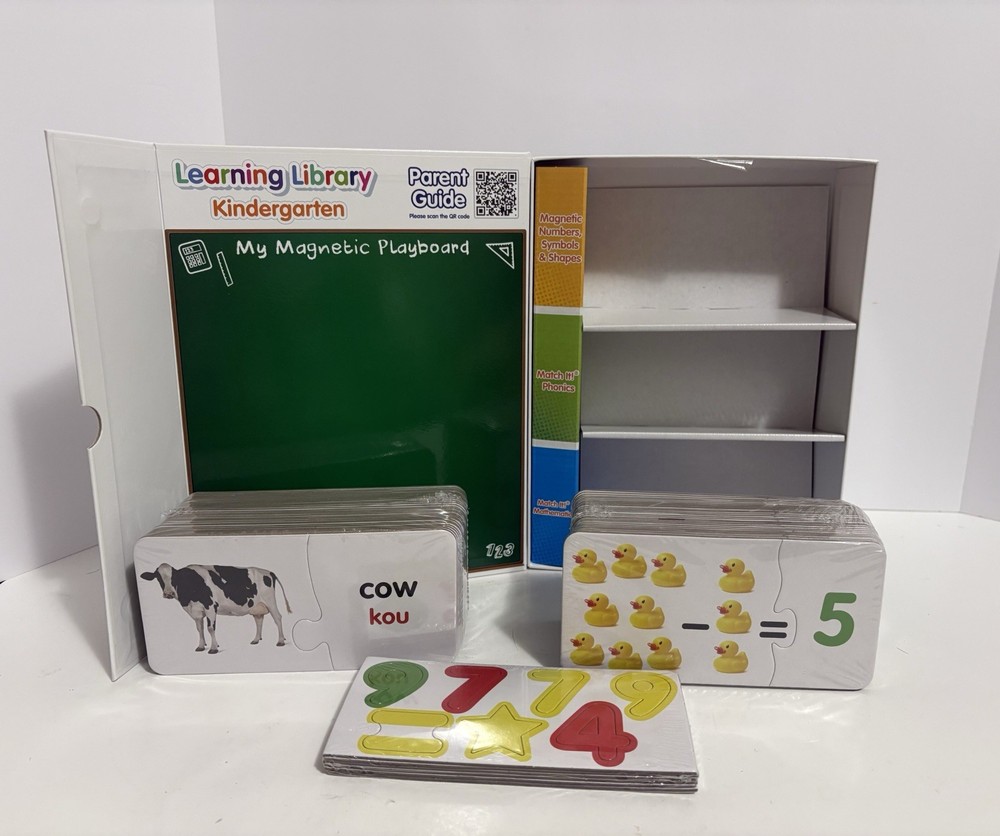 NEW Open Box Kindergarten Learning Library 3 Sets in 1, 4+ Educational