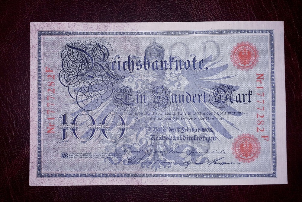 Germany 100 mark banknote,1908year(normal condition)