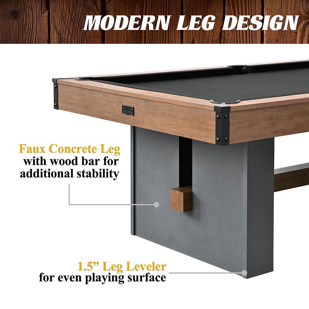 7' Drop Pocket Pool Table - Standard Size Billiard Table - Stylish and Modern