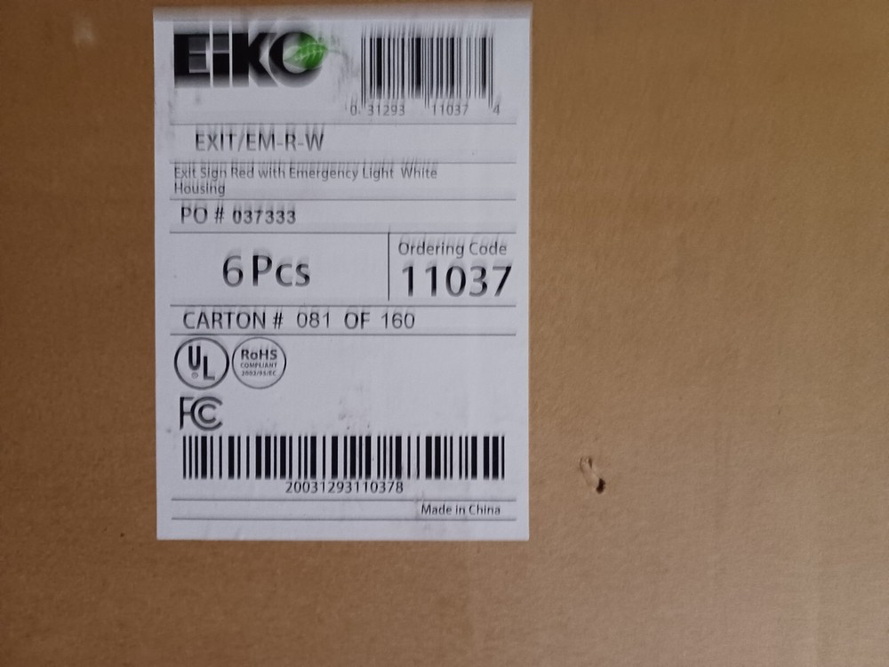 Eiko 6 Pack Exit Sign Emergency Light