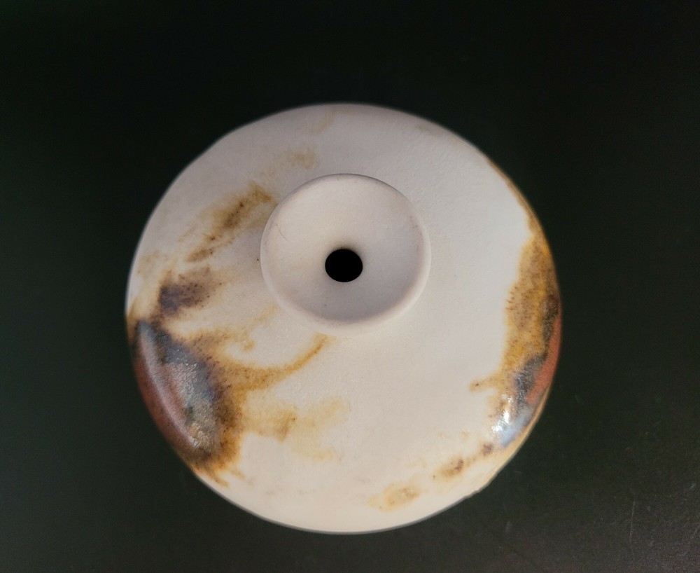 Vintage Flat Bud Vase Signed