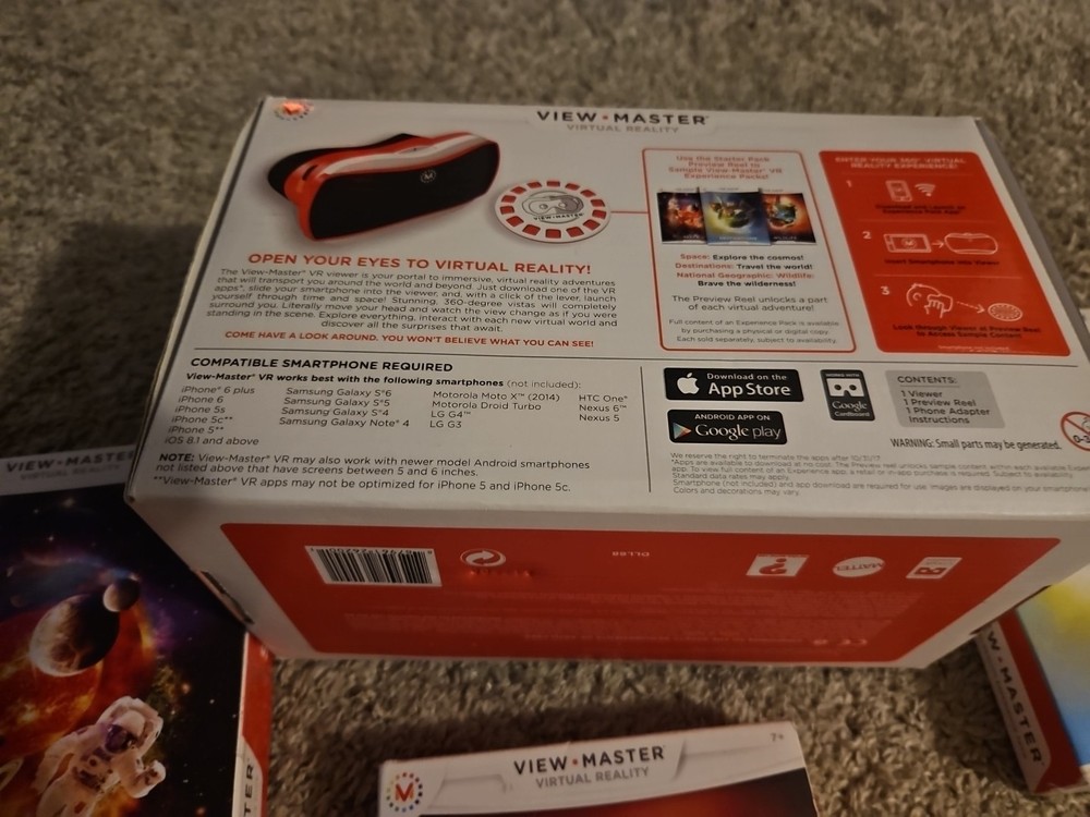 View Master 360 Virtual Reality Mattel Starter Pack PLUS 3 Experience Packs