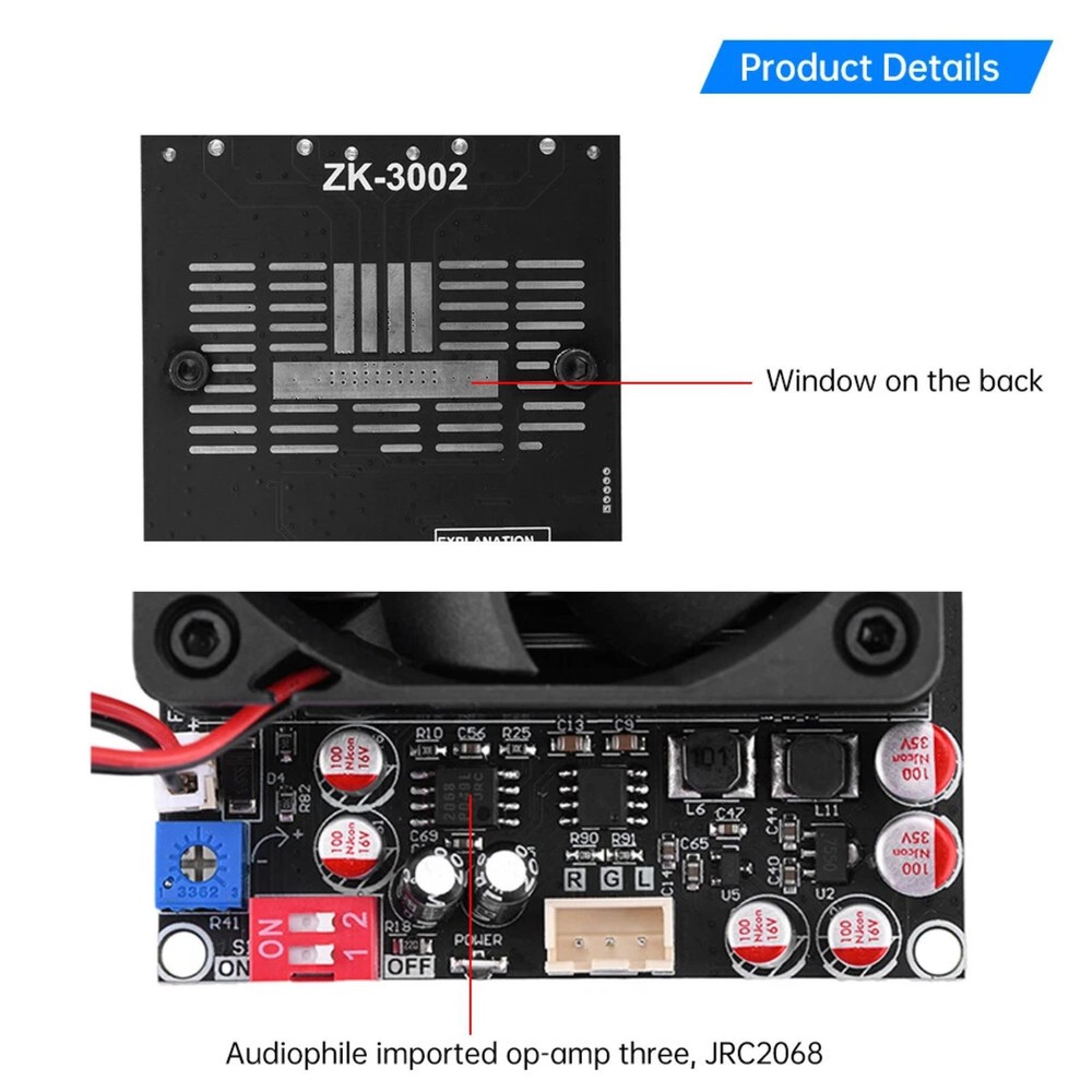 Amplifier Board Equipped with Temperature-controlled automatic air cooling