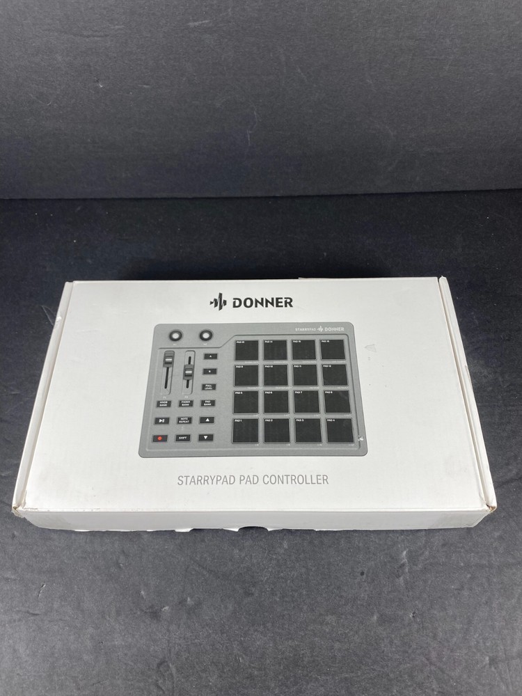 Donner MIDI Beat Maker, 16 Pads, 2 Faders, Music Software, USB MIDI Controller