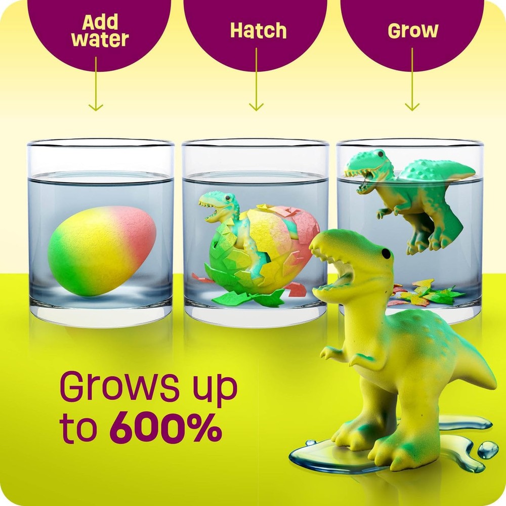 Dan&Darci Dinosaur Hatching Surprise Eggs for Kids - Medium, Multicolored