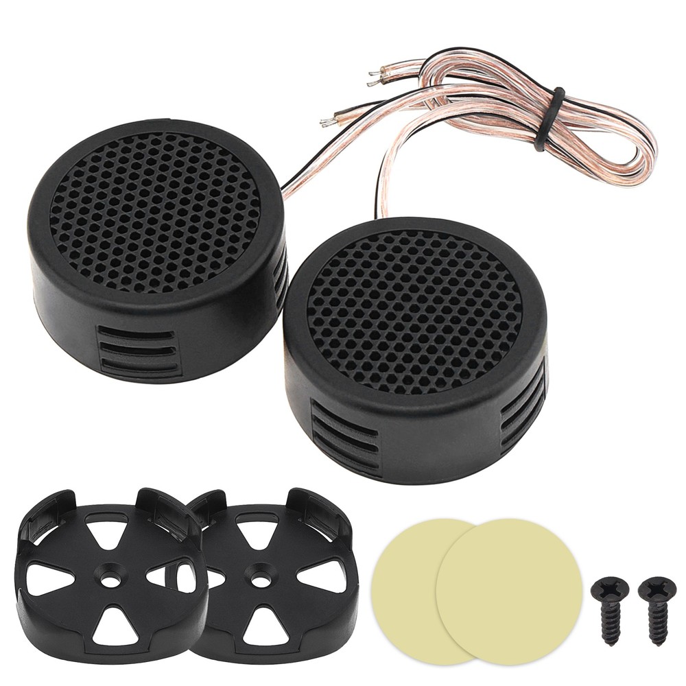2Pack Car Audio System Tweeters 500W High Efficiency Mini Dome Frequency Tweeter