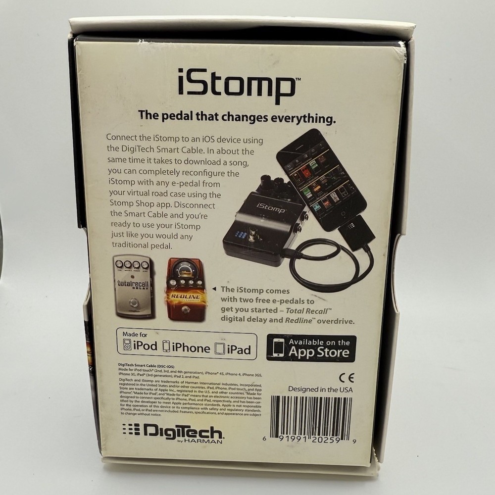 DigiTech iSTOMP DOWNLOADABLE STOMPBOX Multi-Effects Guitar Effect Pedal Digitech