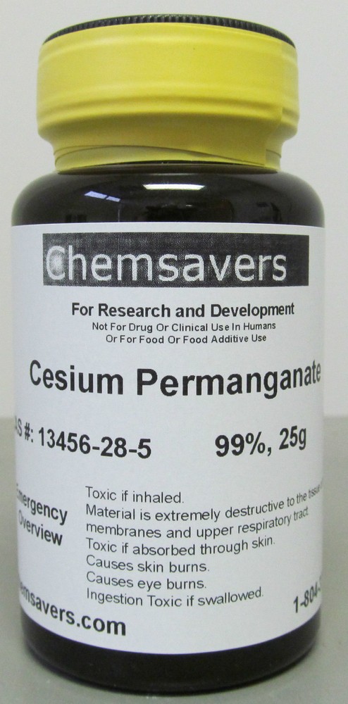 Cesium Permanganate, 99%, Certified, 25g
