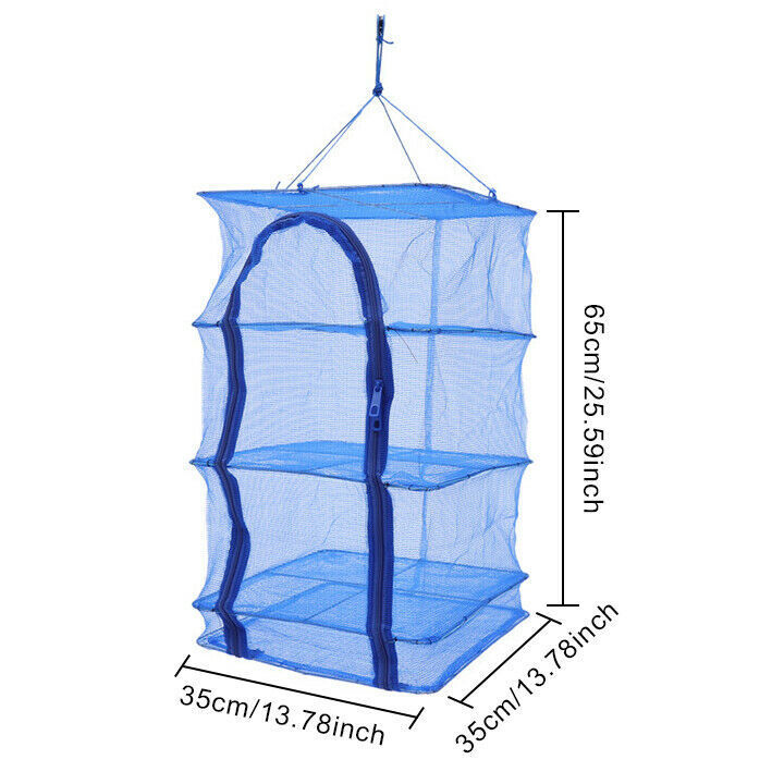 Foldable 4 Layers Drying Net Hanging Vegetable Fish Dishes Mesh Dryer Rack Good
