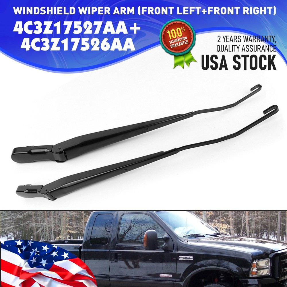 1Pair (FRONT LEFT+FRONT RIGHT) Windshield Wiper Arm For 2000-2005 Ford Excursion