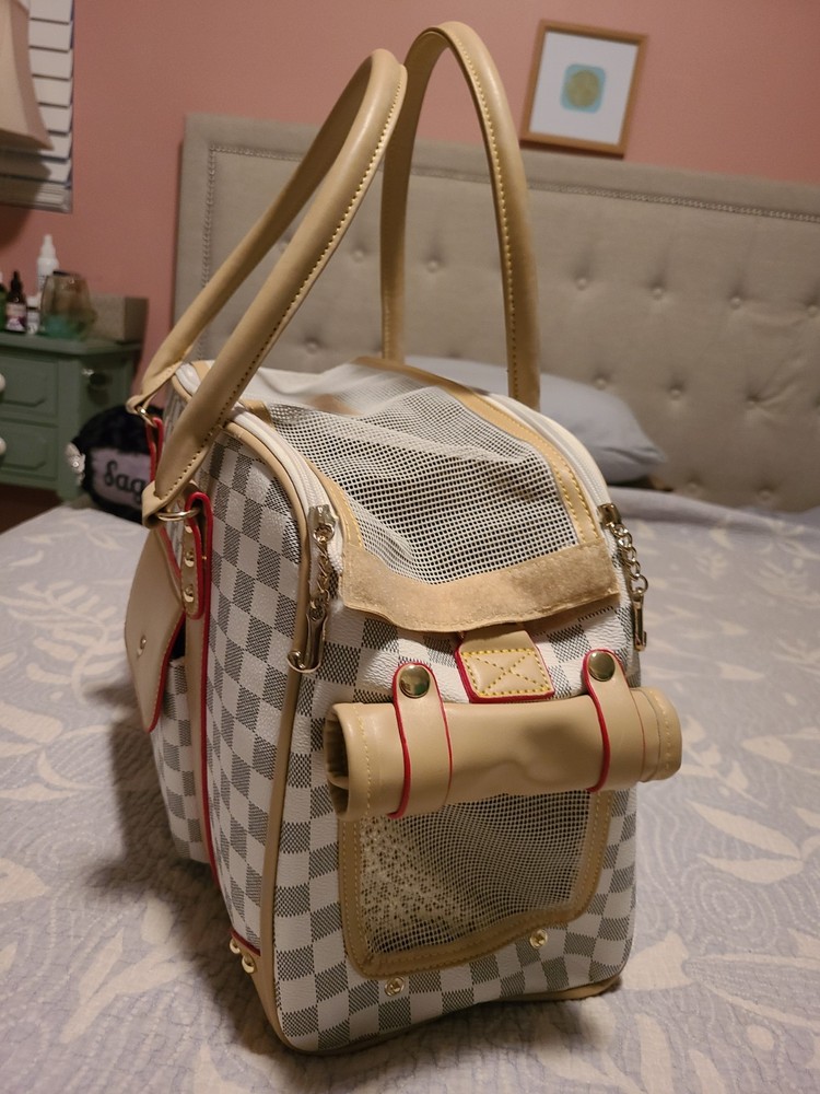 Pet Carrier Checkered Airline Approved
