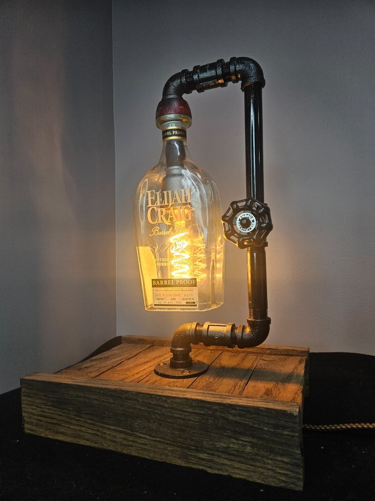 Elijah Craig - Rustic Bottle Bar Lamp Light Decor