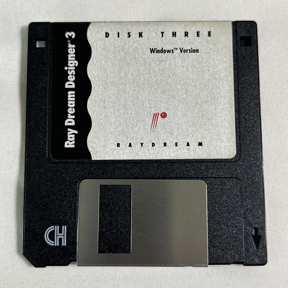 Ray Dream Designer 3 for Windows • 4‑Disk Set • 1994 • 3D Graphics Software